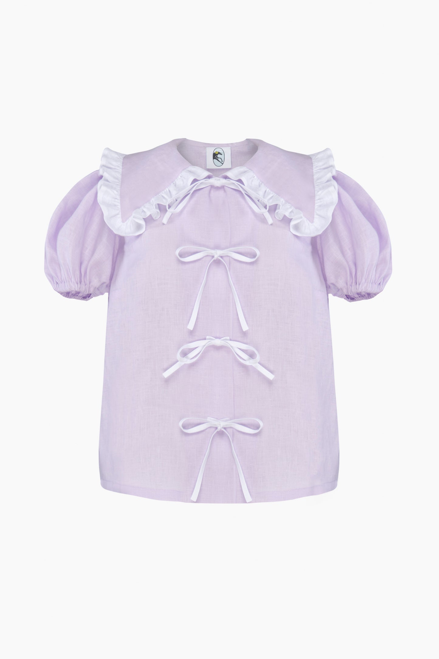 Puff Linen Lounge Shirt in Lavender
