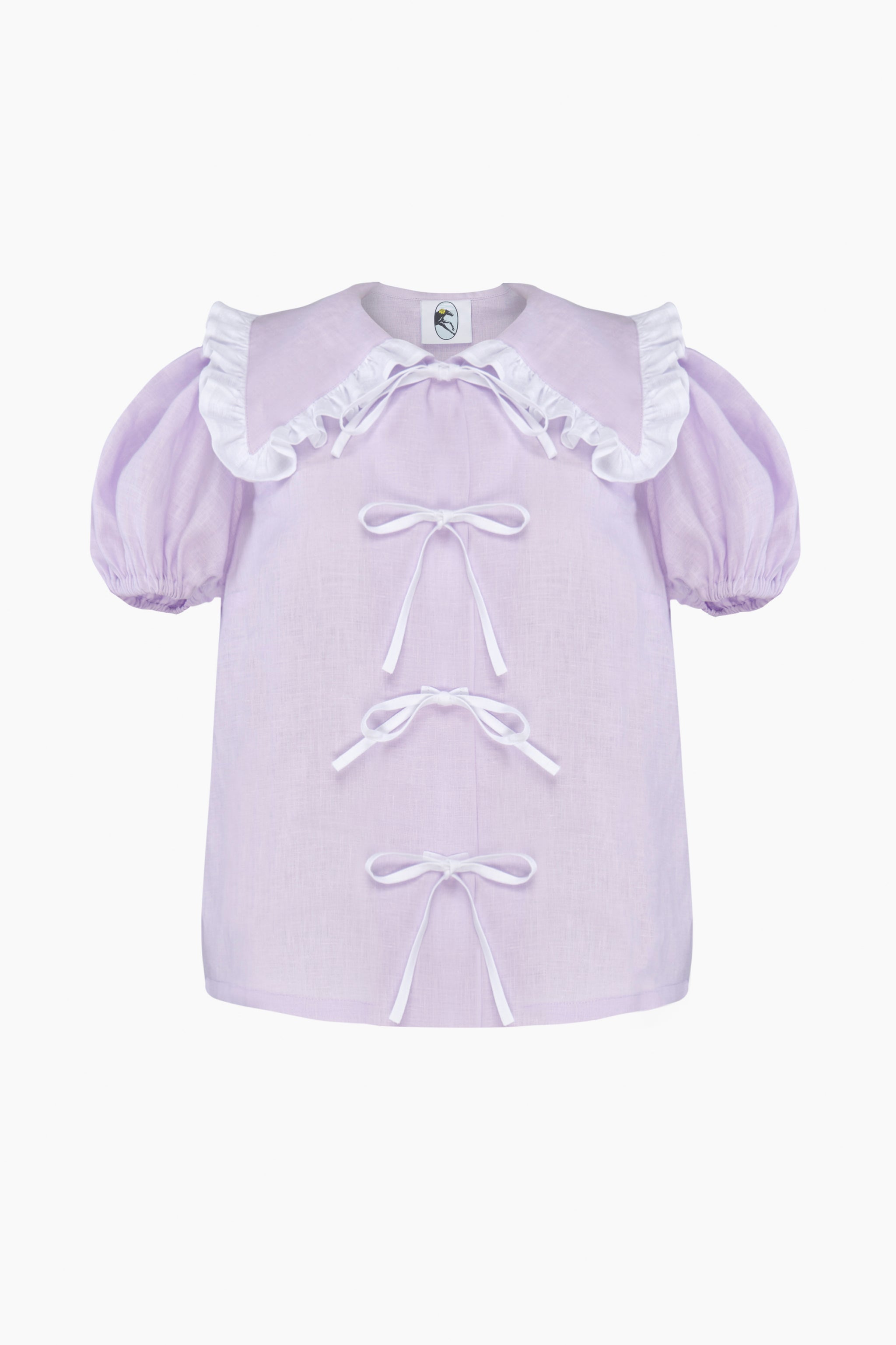 Puff Linen Lounge Shirt in Lavender