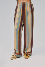 Pastelle Oversized Pants in Sage Stripes