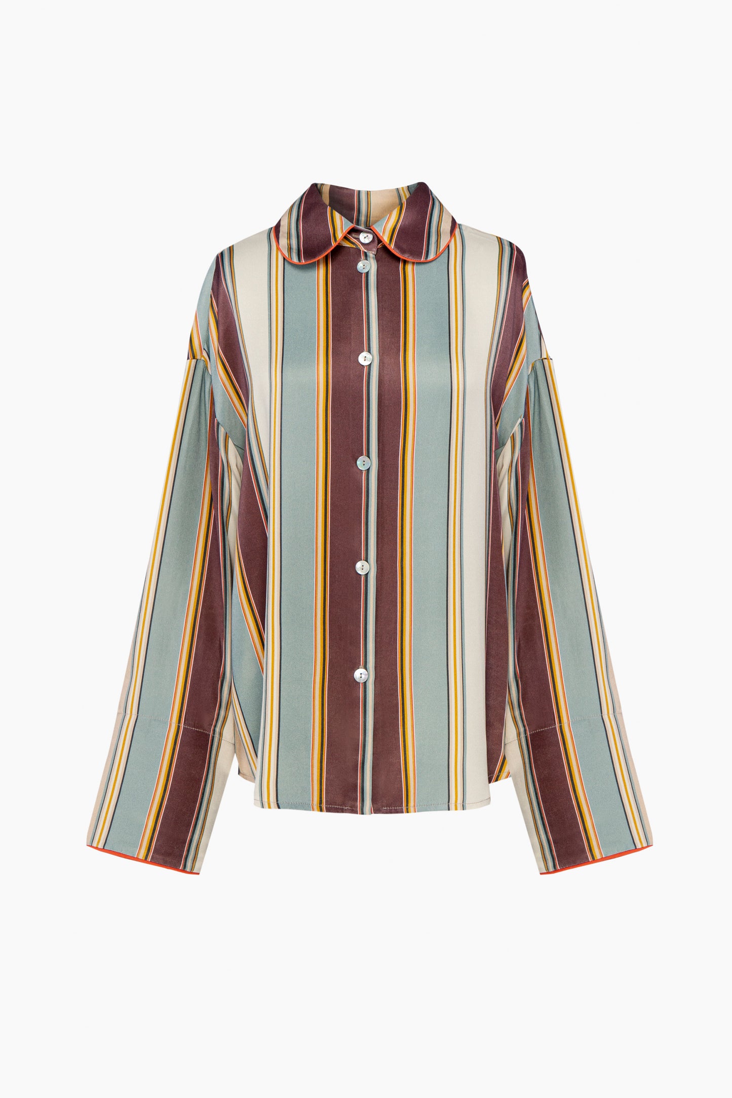 Pastelle Oversized Shirt in Sage Stripes