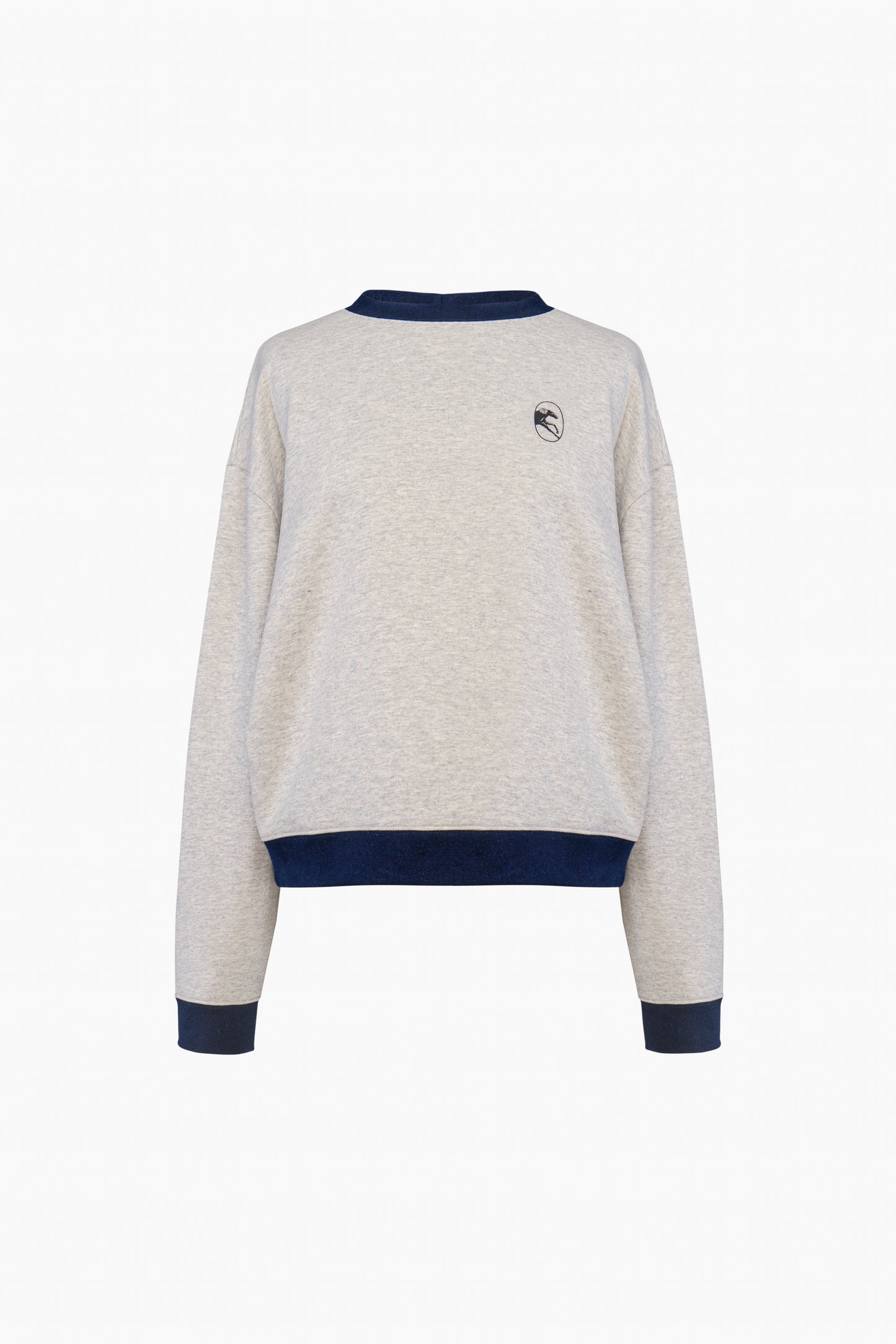 Relaxed Stretch-cotton Jersey Sweatshirt in Grey