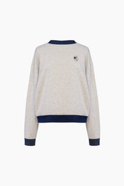 Relaxed Stretch-cotton Jersey Sweatshirt in Grey