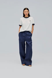 Unisex Linen Pants in Navy