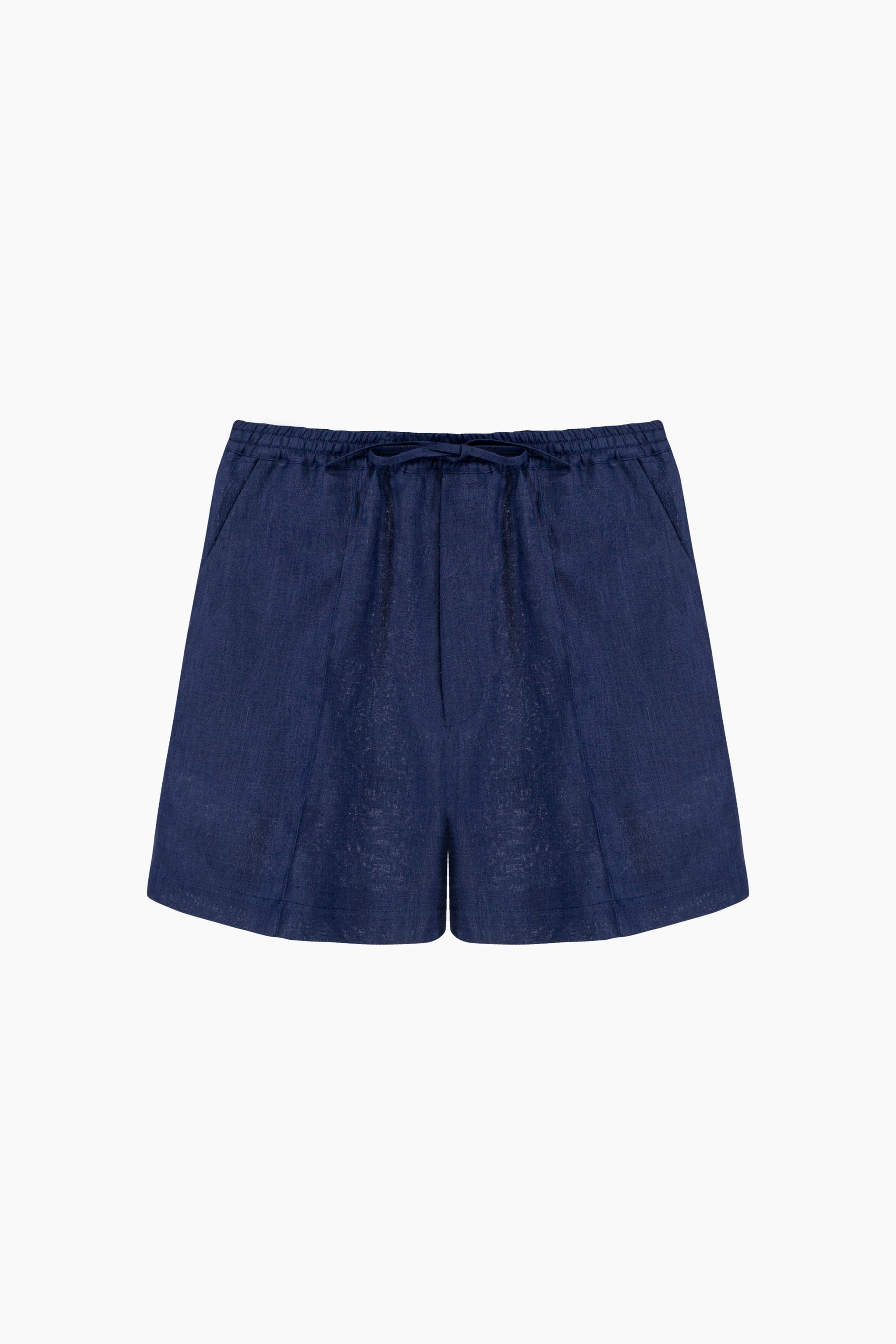 Unisex Linen Shorts in Navy