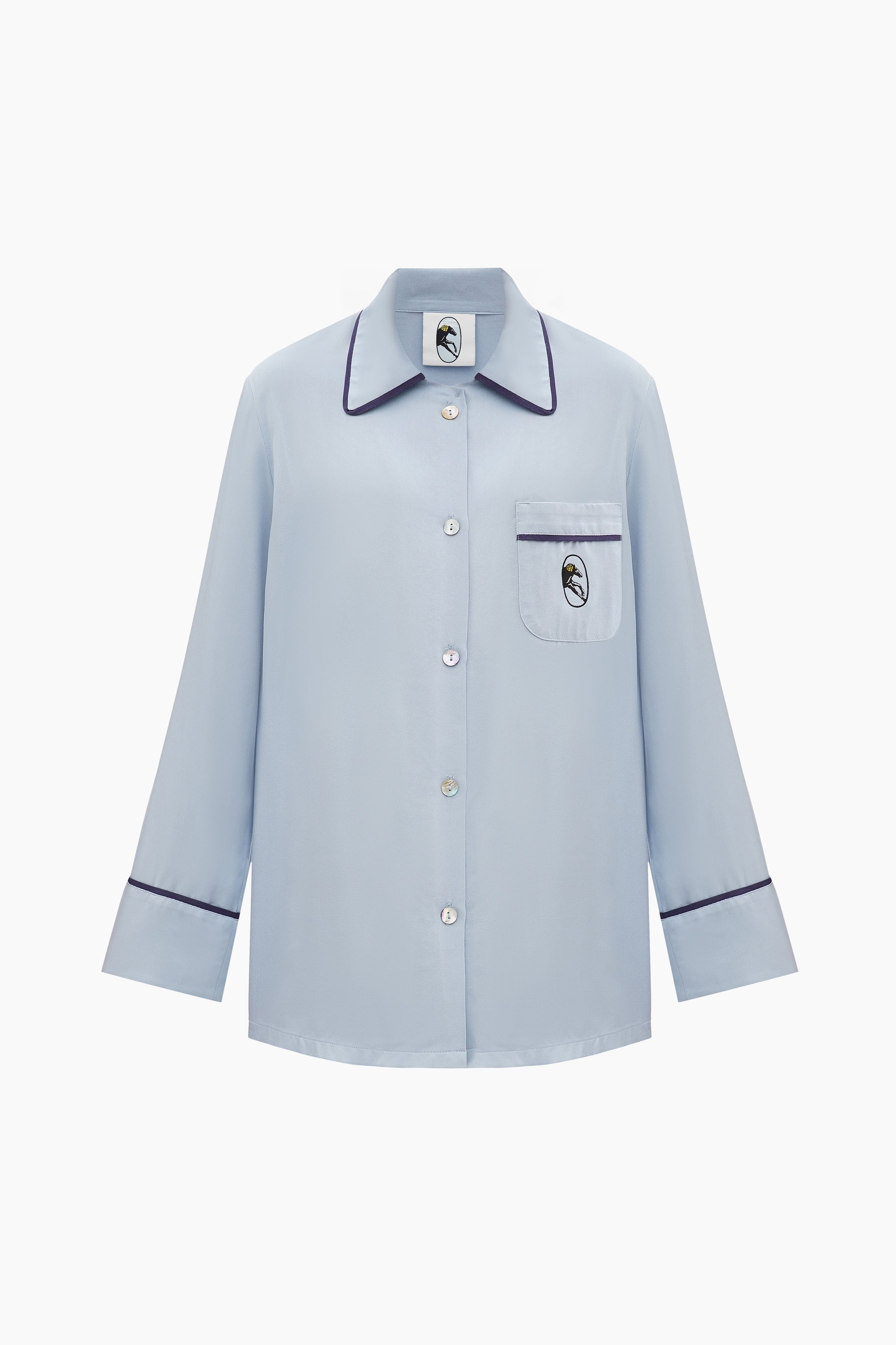 Finnegan Unisex Pajama Shirt in Blue