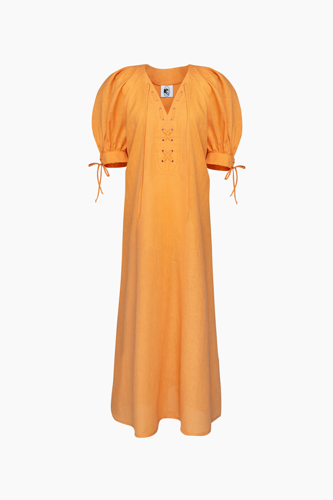 Garden Linen Dress in Coral