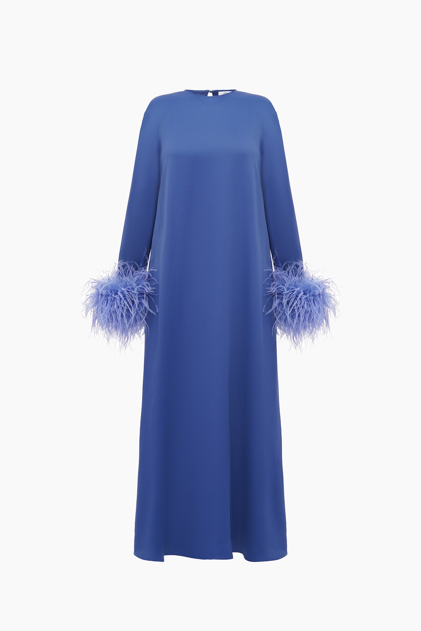Suzi Maxi Dress with Detachable Feathers in Navy