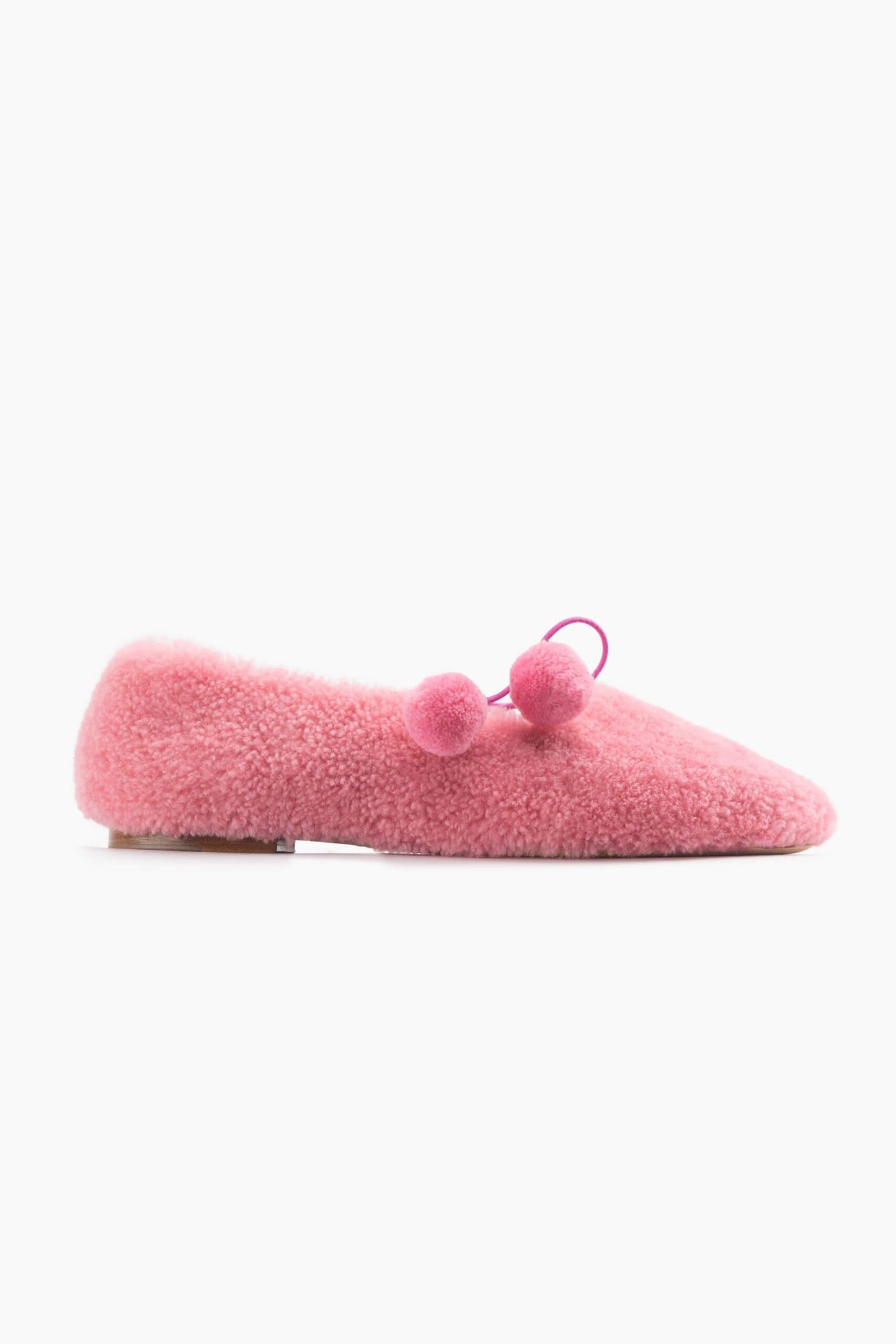 Lulu Shearling Slippers in Pink