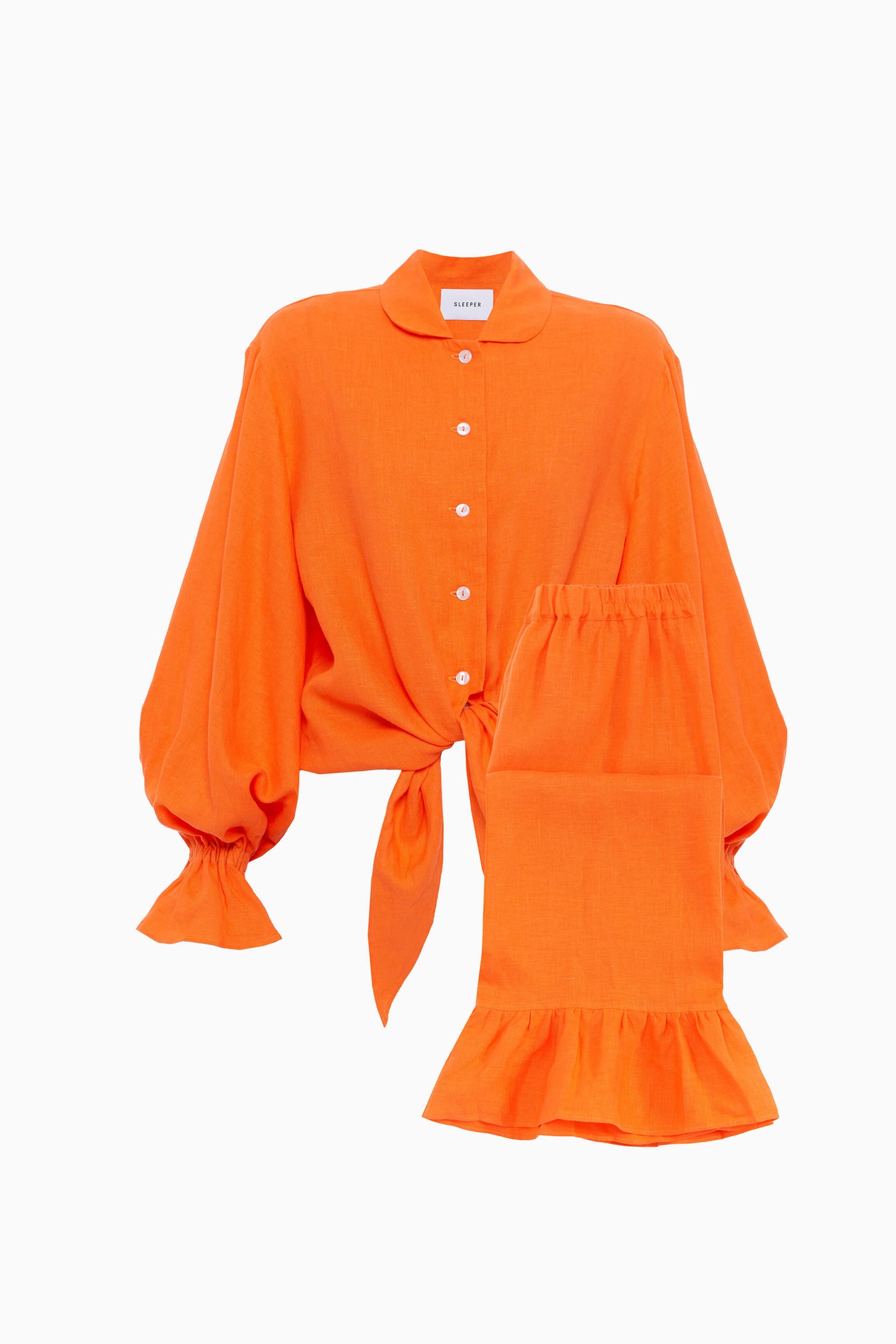 Rumba Linen Lounge Suit in Orange